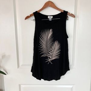 Old Navy Black Palm Tank